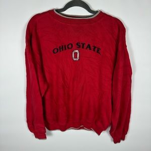 Ohio State Buckeyes Embroidered Pullover Sweater RED OAK Size Large